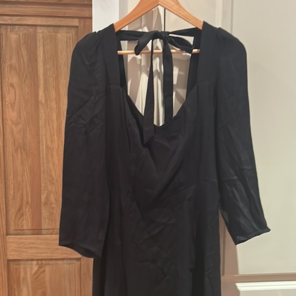 REFORMATION MARA black midi dress 6 NWOT - Picture 3 of 11